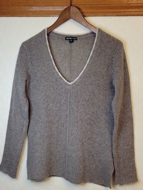James‎ Perse 100% Cashmere V-Neck Sweater Size 1 (XS/S) — Taupe/Grey